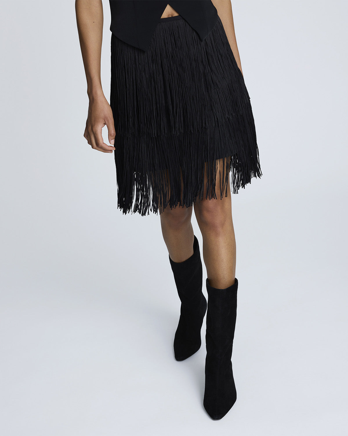 Falda para mujer fringe effect