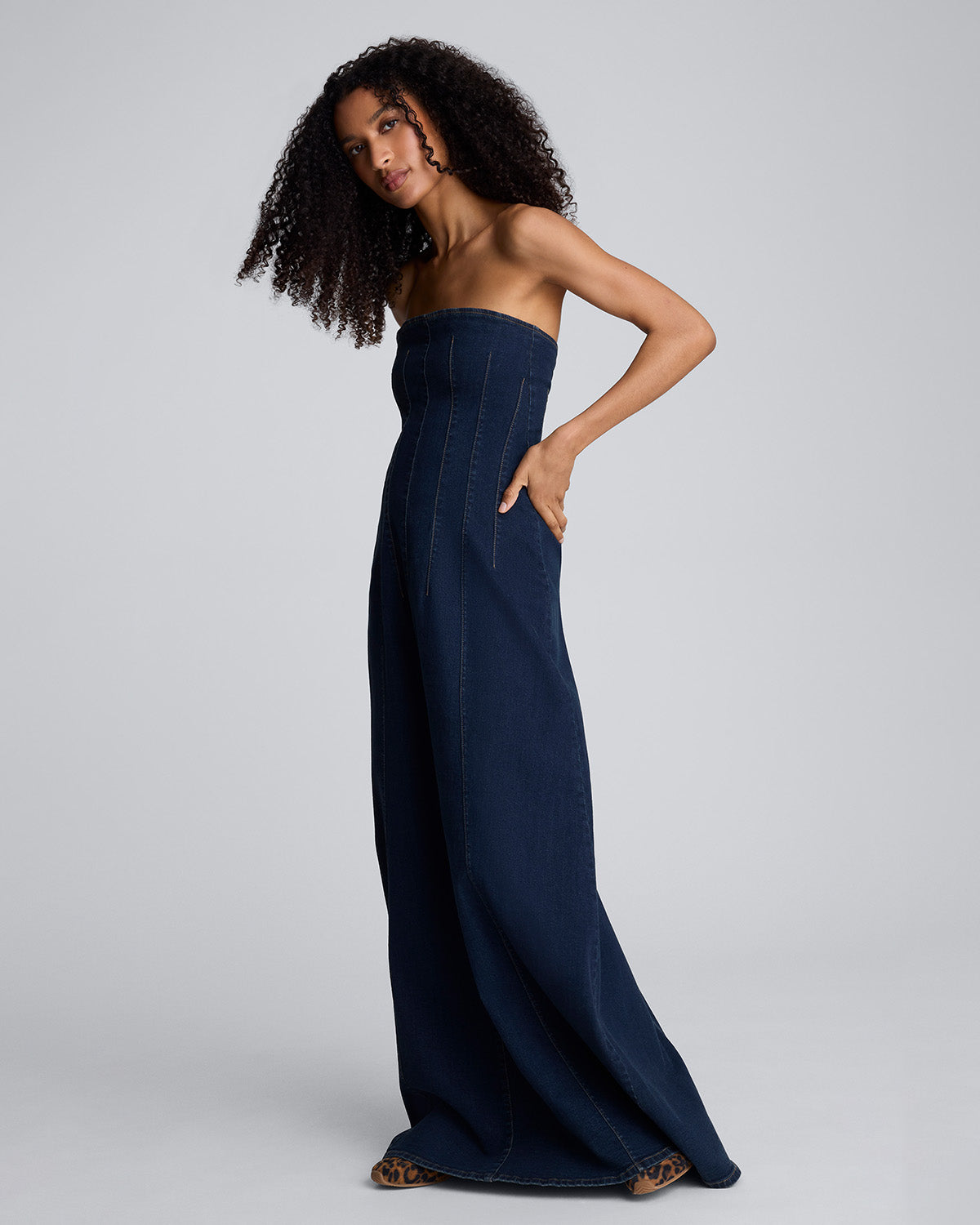 Vestido largo sin tirantes