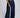 Pantalón amplio de cintura alta con pliegue lateral para mujer