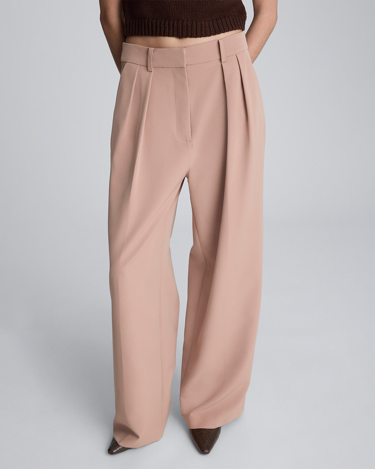 Pantalón ancho de cintura alta